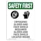 Signmission OSHA, Cryogenic Gloves And, 14in X 10in Rigid Plastic, 10" W, 14" H, Portrait, OS-SF-P-1014-V-11057 OS-SF-P-1014-V-11057 - alternate 1